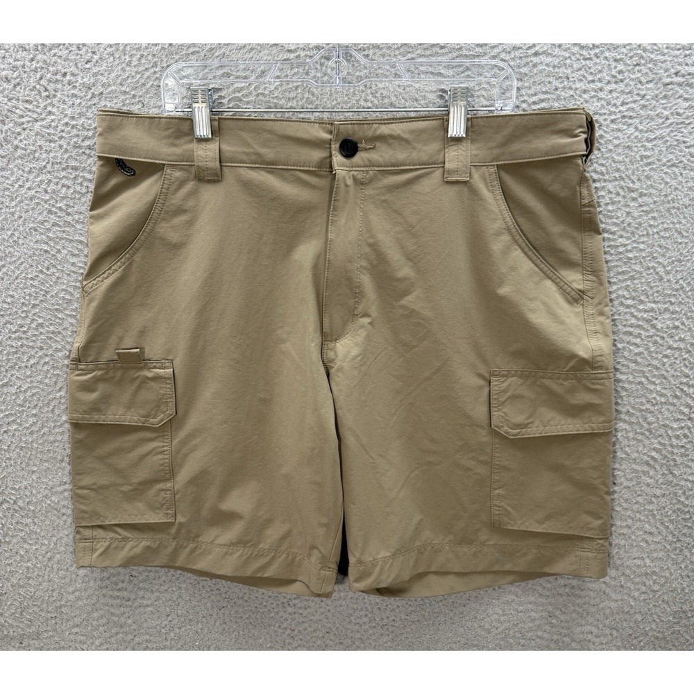 World Wide Sportsman Shorts Mens 40‎ Tan Lightweight Cargo Outdoors Fishing